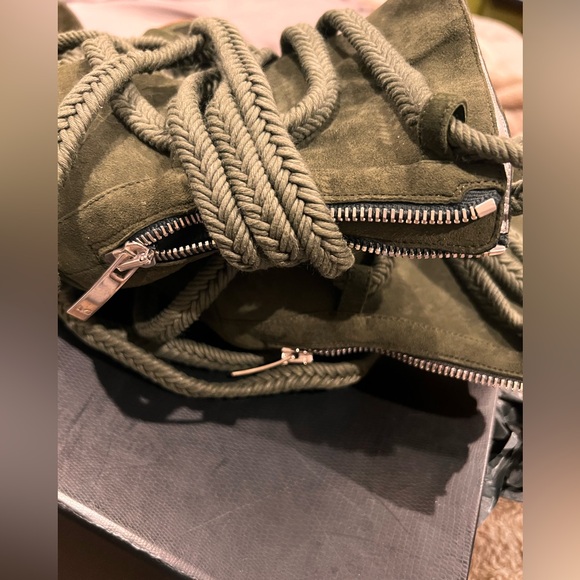 Brand New Monika Chiang Cosima Army Green Suede Sandals EU 38.5 U.S. 8 - Picture 3 of 8